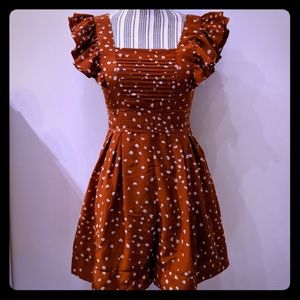 snidel junpsuit/dress heart red